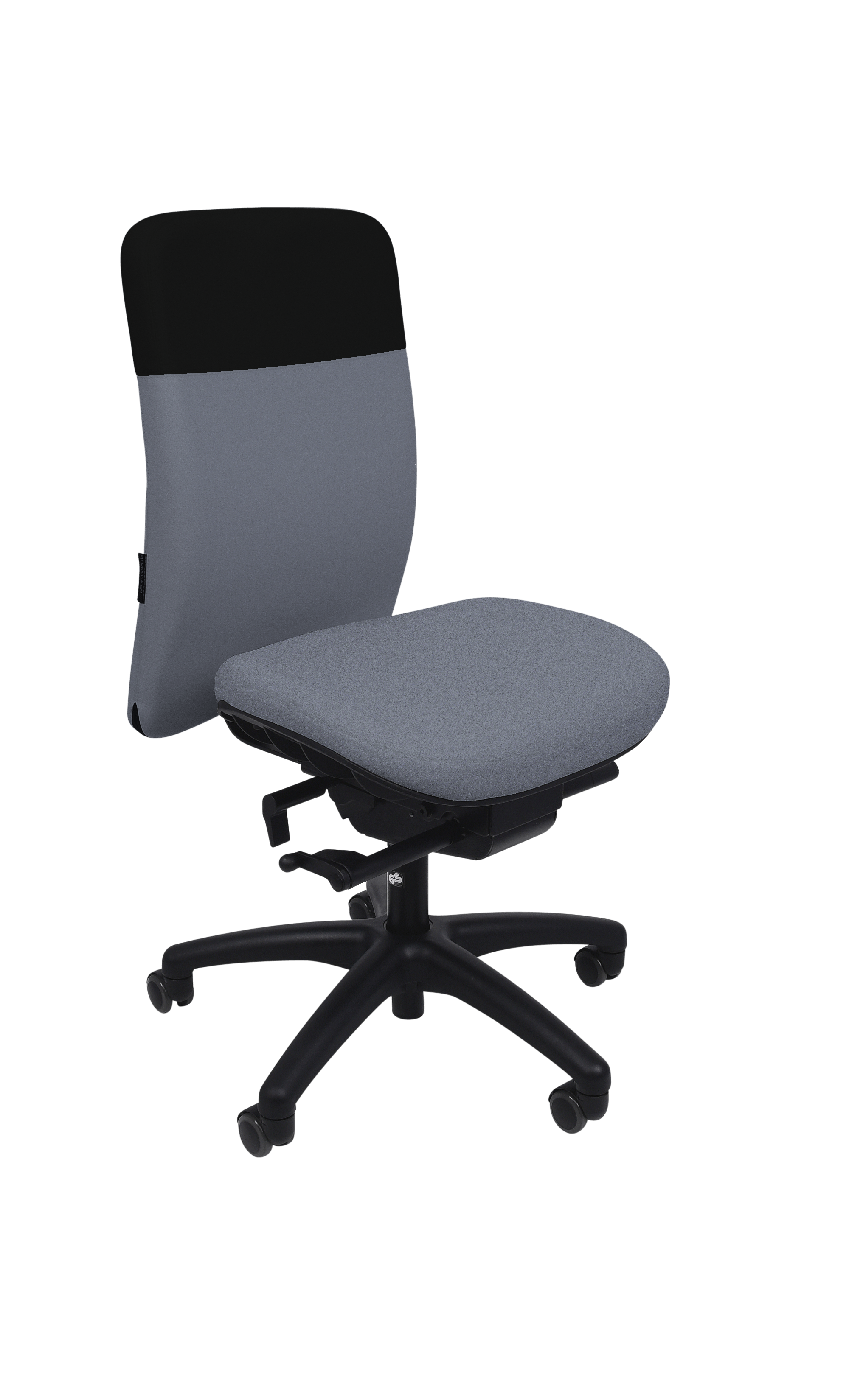 Friend Classic (Stoff, Slip YS094, Ohne Armlehne, Kunststoff, ohne Lordosen, Doppelrolle 50mm hart, Sitzfläche Standard, Stuhlsäule mit Gaslift, schwarz)